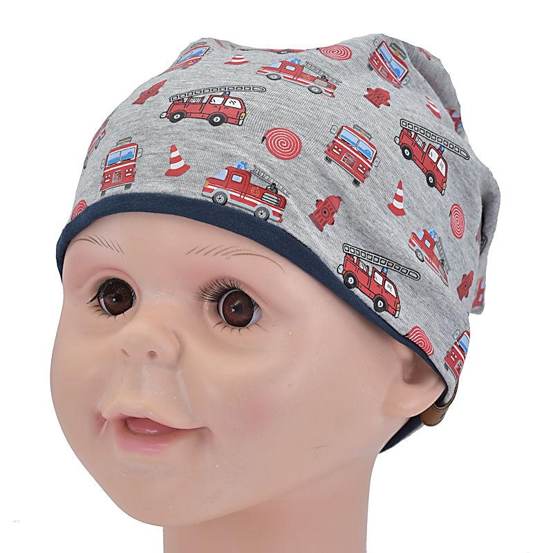 Baby Wendemütze 55-57 size Feuerwehr grau